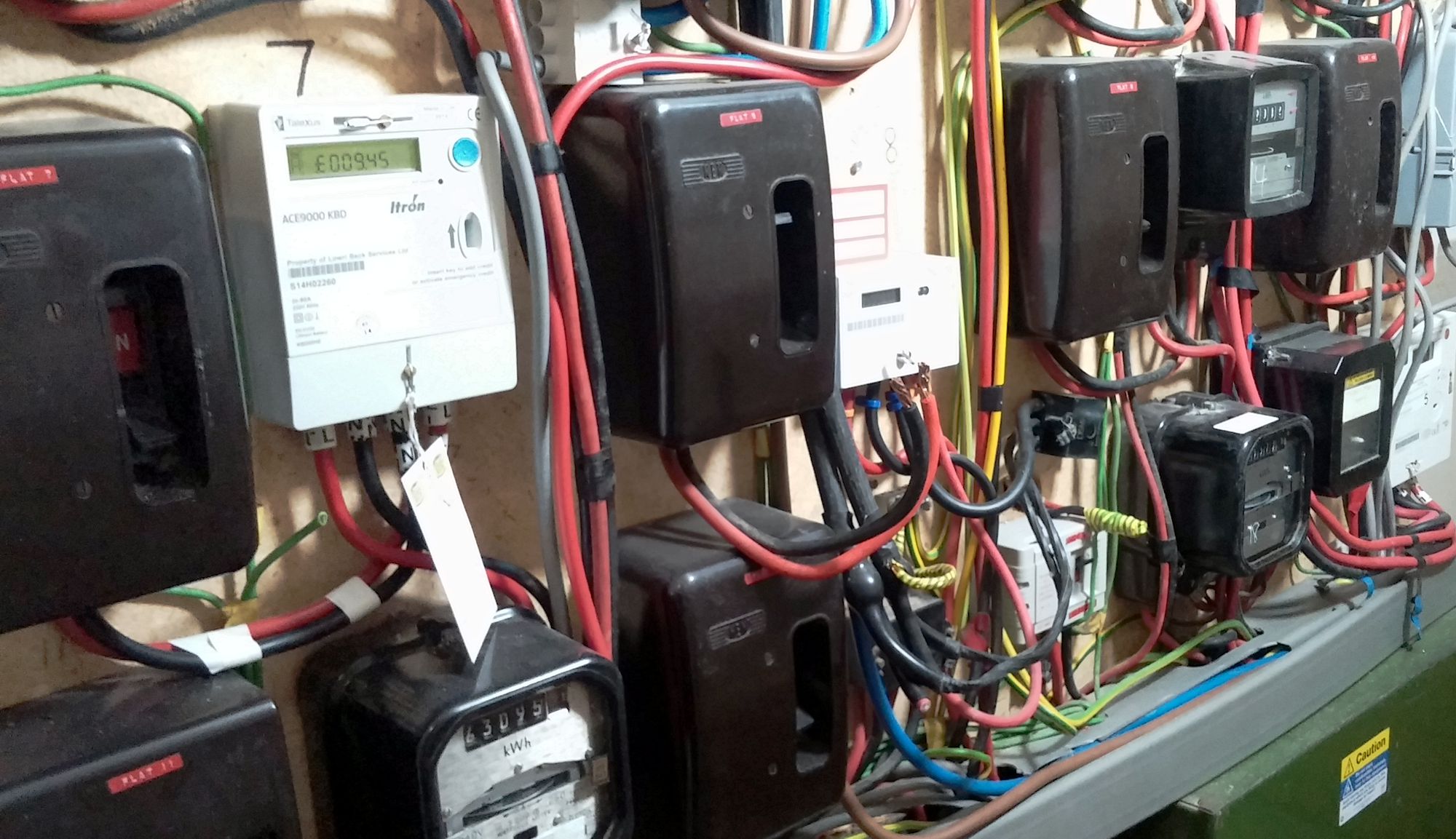electric meters and wiring