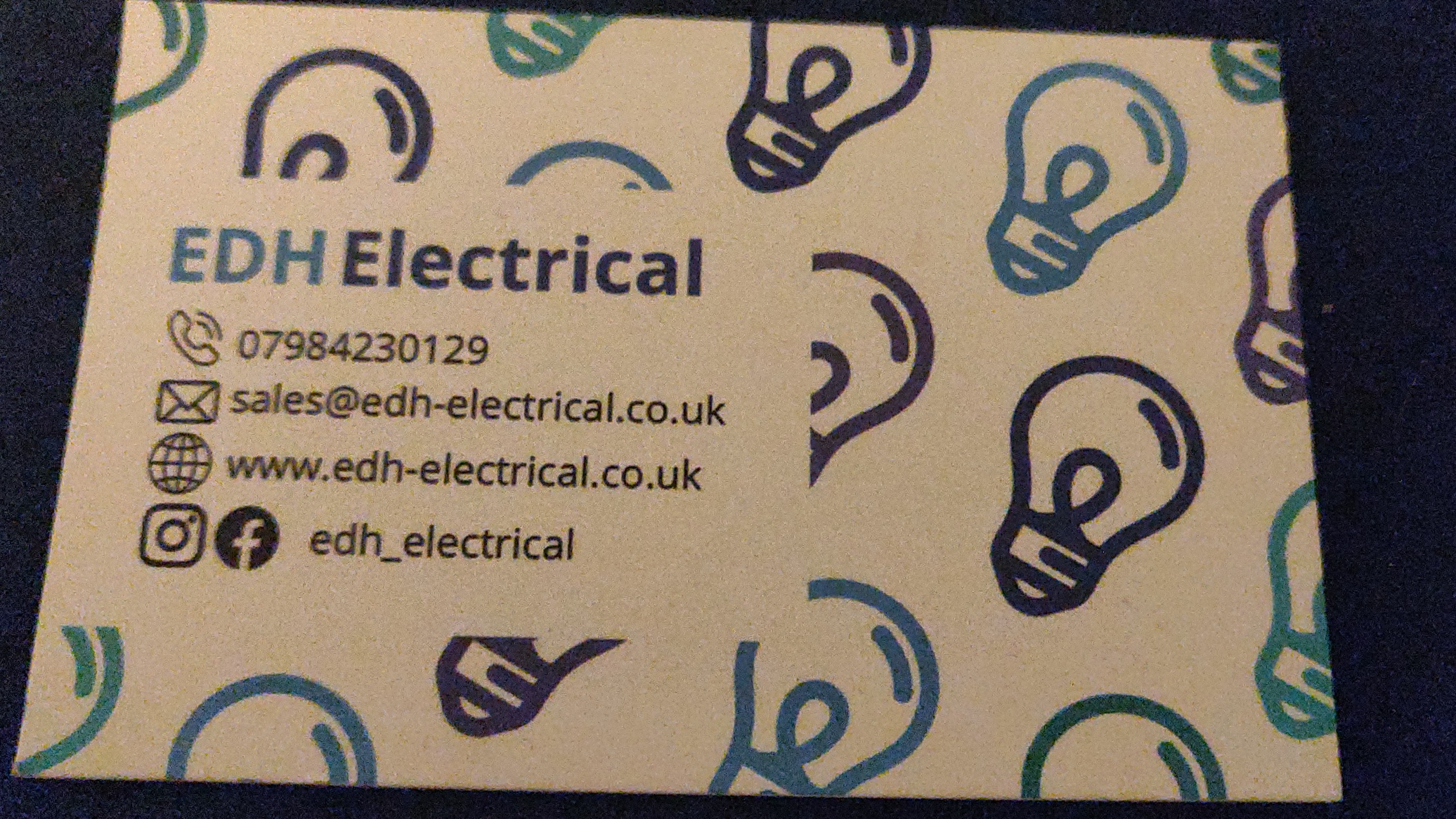 EDH Electrical, find us on Facebook and Instagram 