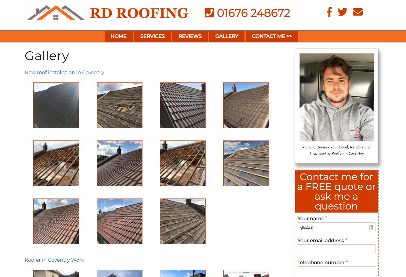 Roofer in Coventry