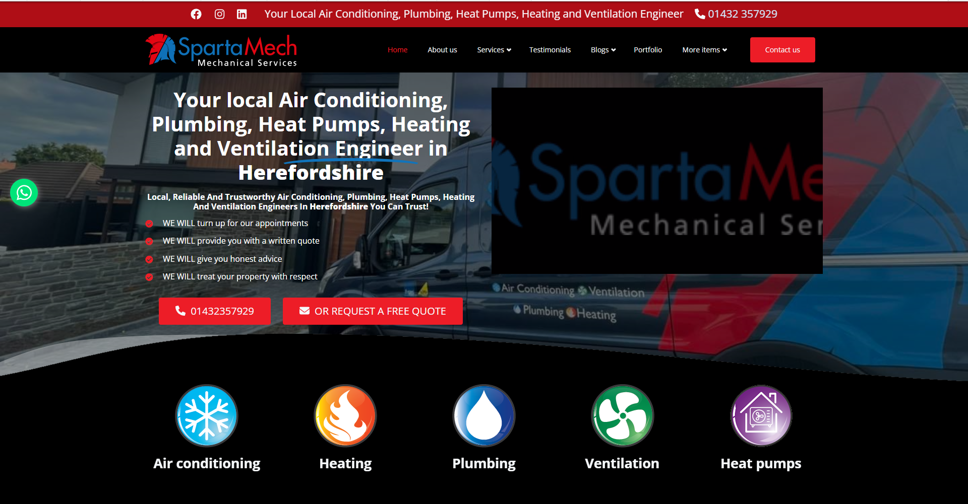 Sparta Mech Ltd Website screengrab