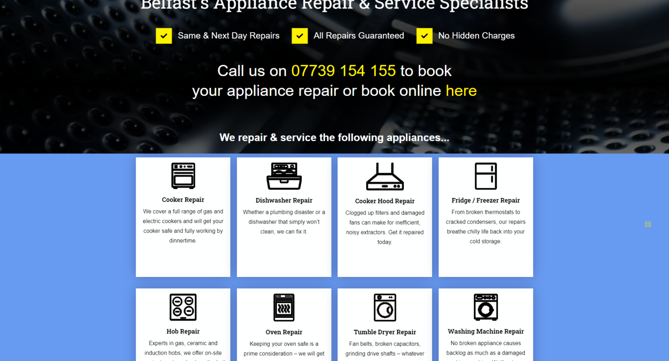 Appliance repairs in Belfast