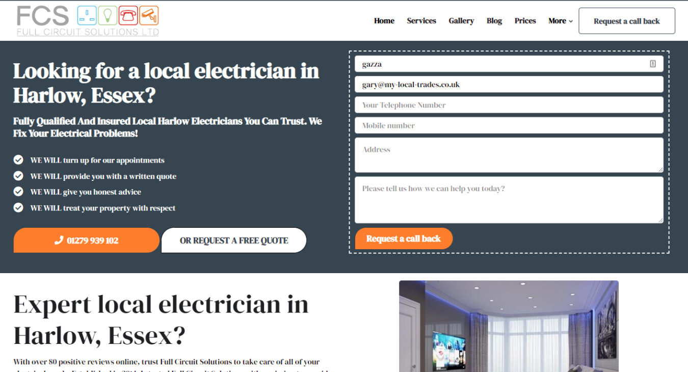 Electrician in Harlow, Essex