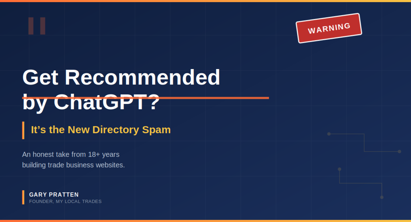 Why "Get Recommended by ChatGPT" Services Are the New Directory Spam